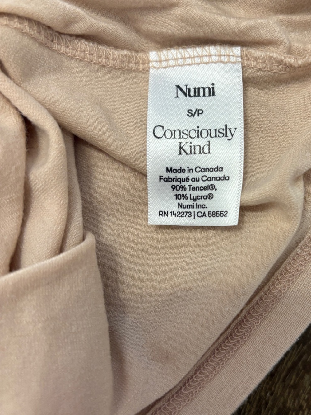 Numi The Signature Undershirt Size Small Color-Almond - Picture 5 of 6